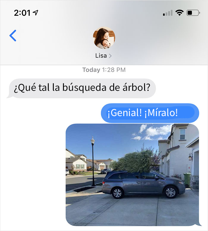Este marido fue sin su esposa a comprar un árbol de Navidad, y decidió trolearla