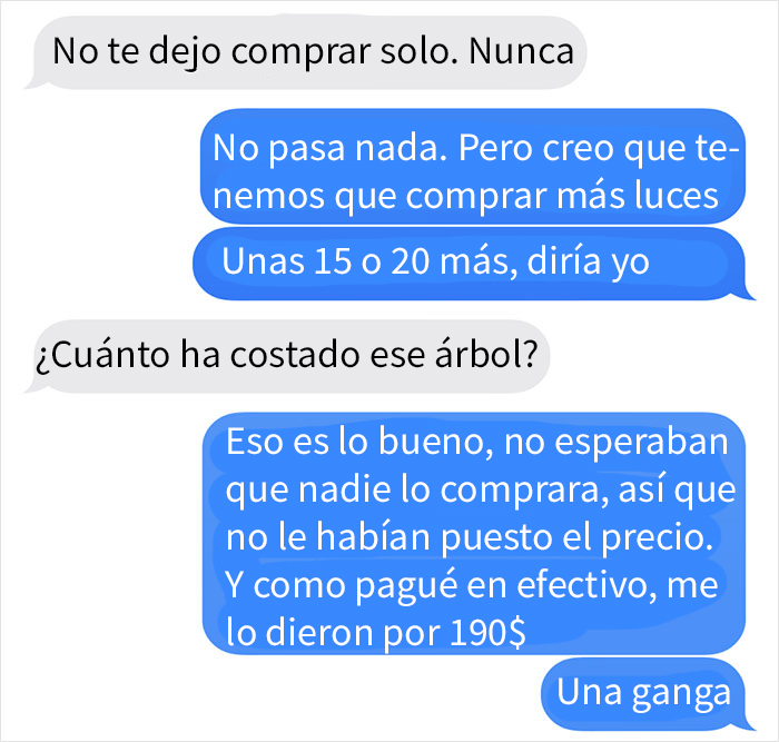 Este marido fue sin su esposa a comprar un árbol de Navidad, y decidió trolearla