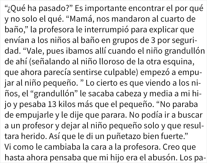 "Le dije que parara pero siguió dando empujones, así que le golpeé": Esta madre escribe elocuentes palabras sobre su hijo