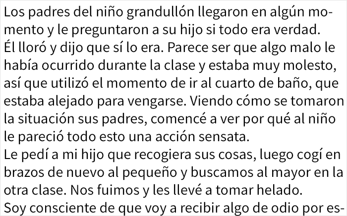 "Le dije que parara pero siguió dando empujones, así que le golpeé": Esta madre escribe elocuentes palabras sobre su hijo