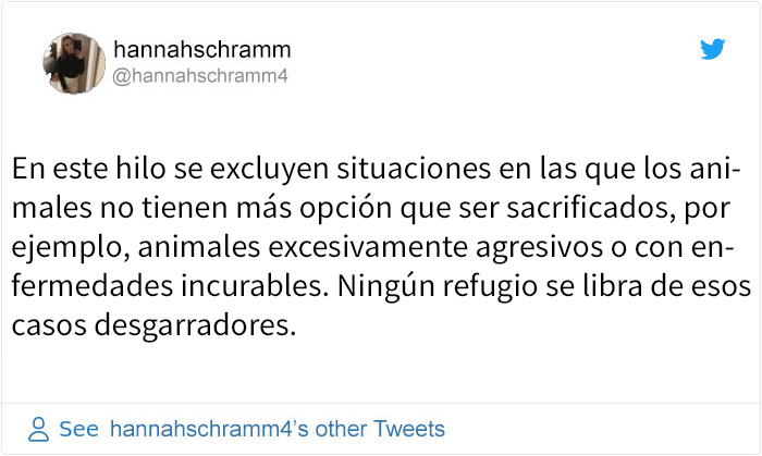 Esta chica explica la diferencia entre los refugios donde sacrifican a los animales y los que no, y es muy revelador