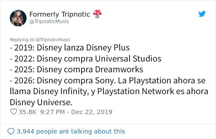 Este hombre predijo con mucha gracia el futuro de Disney, escribiendo su línea temporal desde 1995 a 2100
