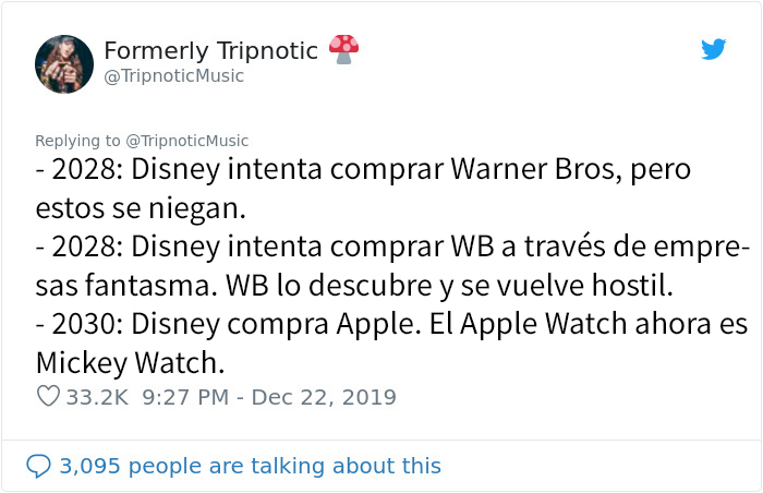 Este hombre predijo con mucha gracia el futuro de Disney, escribiendo su línea temporal desde 1995 a 2100