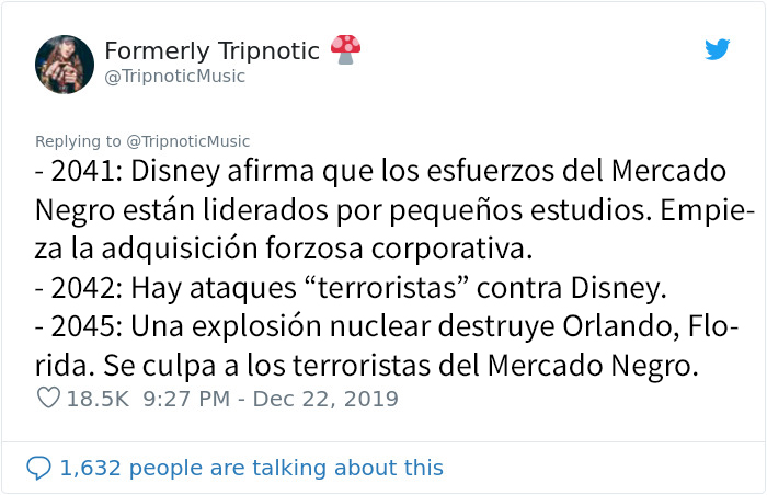 Este hombre predijo con mucha gracia el futuro de Disney, escribiendo su línea temporal desde 1995 a 2100