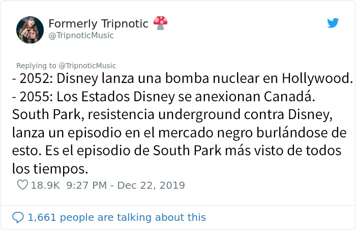 Este hombre predijo con mucha gracia el futuro de Disney, escribiendo su línea temporal desde 1995 a 2100