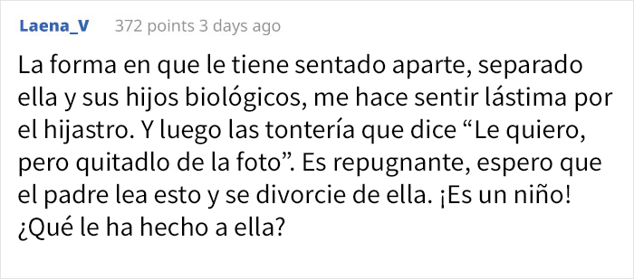 La gente avergüenza a esta madre por pedir que borraran con photoshop a su hijastro de las fotos familiares