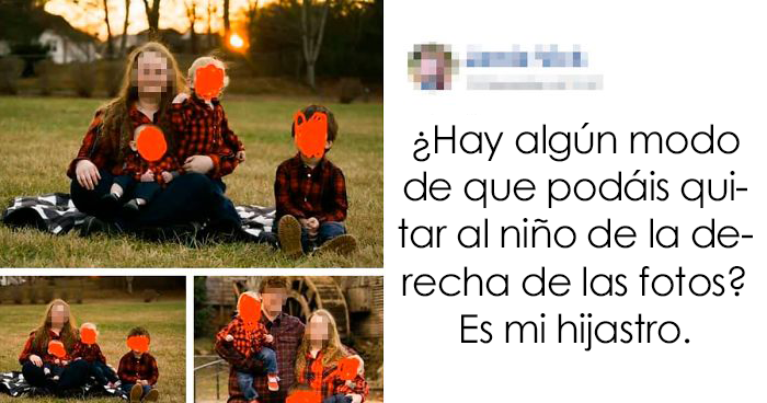 La gente avergüenza a esta madre por pedir que borraran con photoshop a su hijastro de las fotos familiares