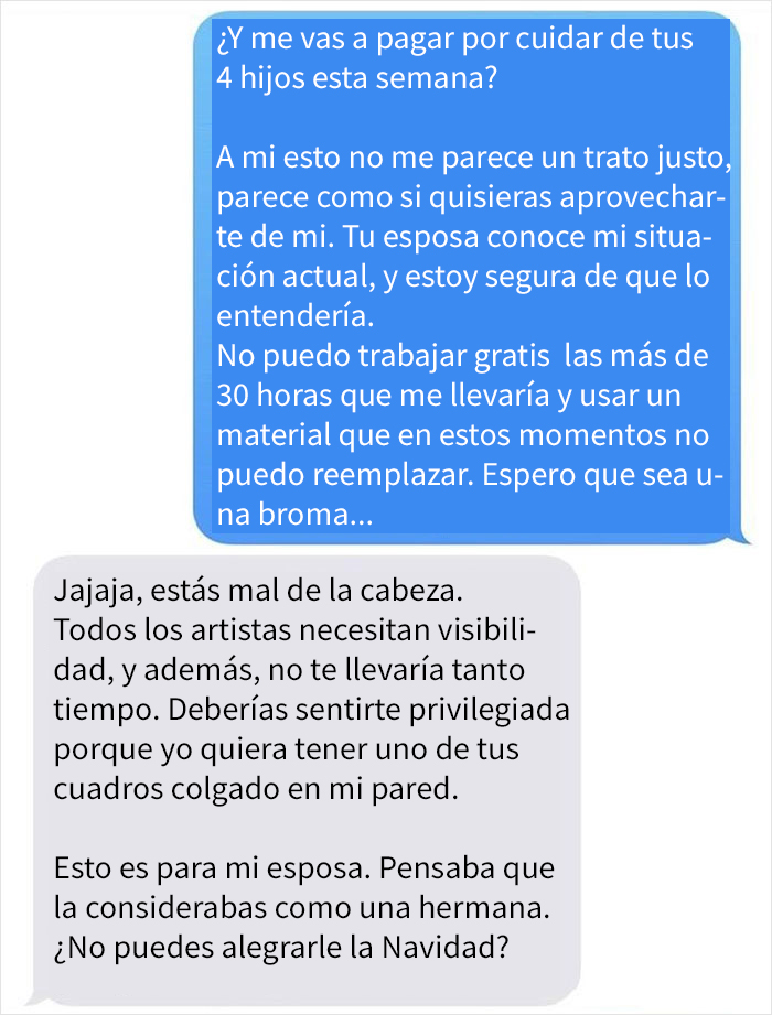 Este hombre no quiere pagar a su niñera, así que ella compartió su conversación para avergonzarlo