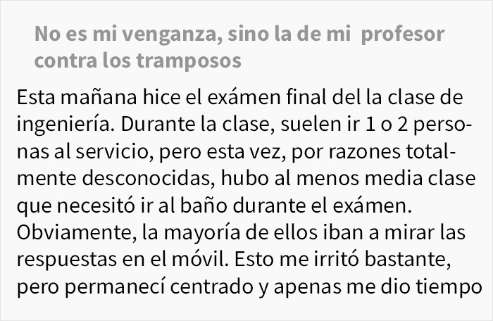 Este profesor puso una pregunta trampa en el examen para pillar a los tramposos, y cazó a 14 en total