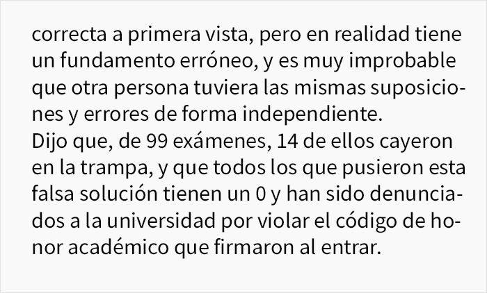 Este profesor puso una pregunta trampa en el examen para pillar a los tramposos, y cazó a 14 en total