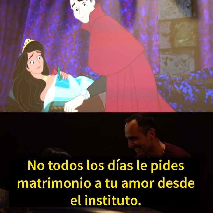 Este hombre "trucó" en secreto la película Disney favorita de su novia para pedirle matrimonio en el cine