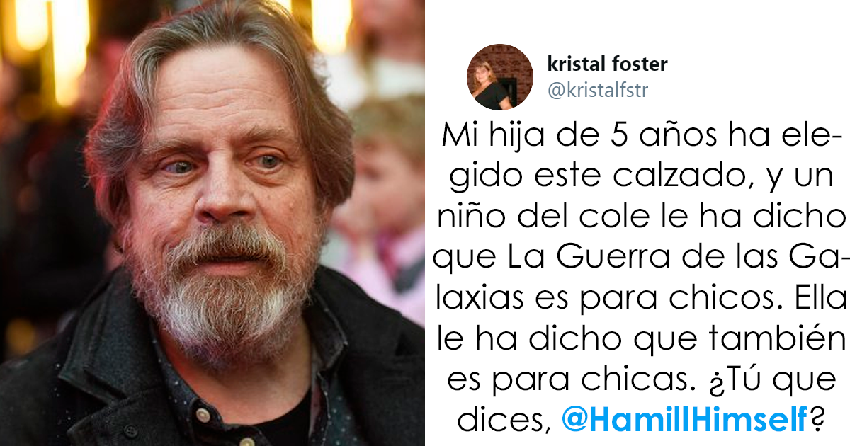 Mark Hamill responde ingeniosamente a un tuit donde contaban que a una niña de 5 años le dijeron que Star Wars no es para chicas