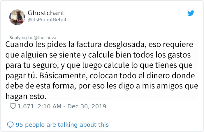 Esta mujer descubrió que las facturas del hospital se reducen si las desglosan, y la gente dice que funciona