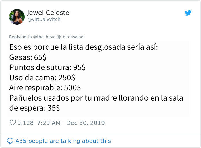 Esta mujer descubrió que las facturas del hospital se reducen si las desglosan, y la gente dice que funciona