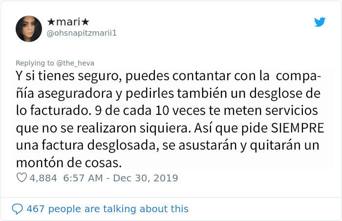 Esta mujer descubrió que las facturas del hospital se reducen si las desglosan, y la gente dice que funciona
