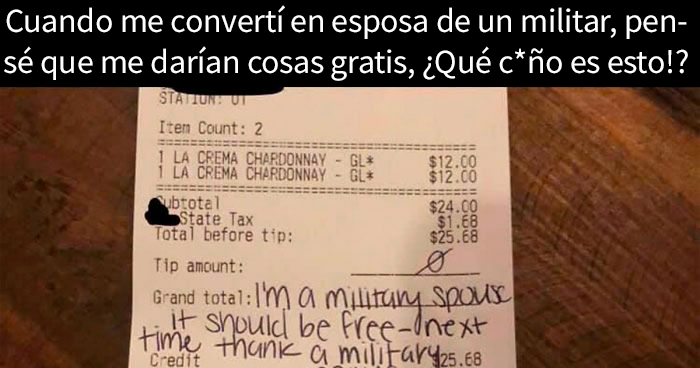 Esta presuntuosa esposa de un militar perdió la cabeza cuando un restaurante le hizo pagar el vino que había pedido