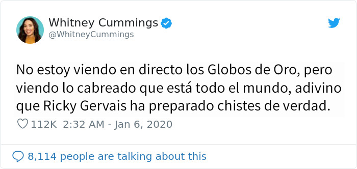 A Hollywood no le gustó nada que Ricky Gervais se burlara en su monólogo de los Globos de Oro