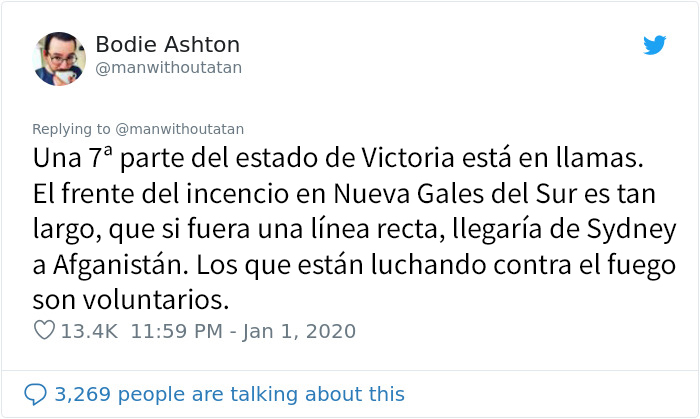 Este hombre publicó un hilo terrible revelando la devastación de los incendios de Australia