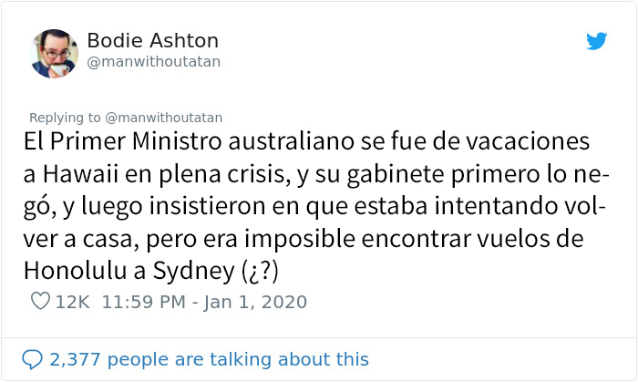 Este hombre publicó un hilo terrible revelando la devastación de los incendios de Australia