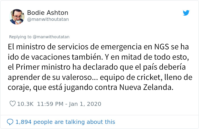 Este hombre publicó un hilo terrible revelando la devastación de los incendios de Australia