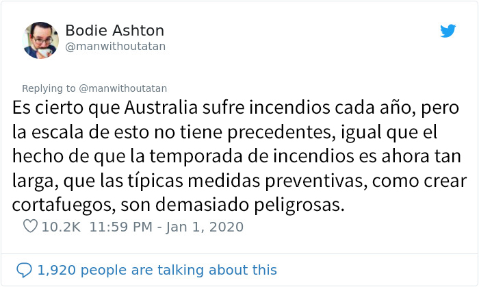 Este hombre publicó un hilo terrible revelando la devastación de los incendios de Australia