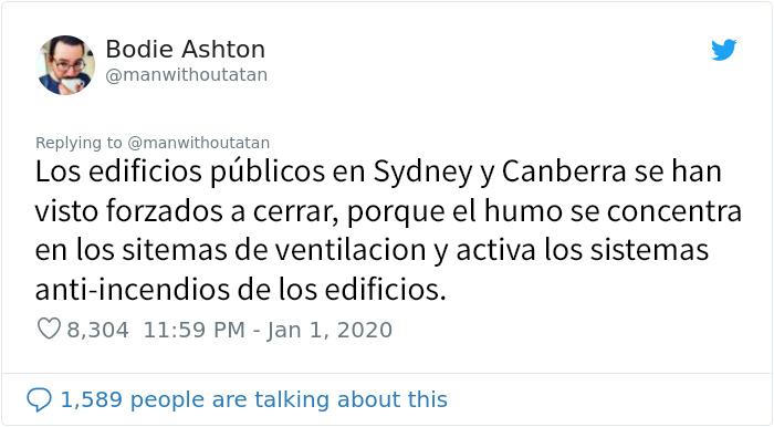 Este hombre publicó un hilo terrible revelando la devastación de los incendios de Australia