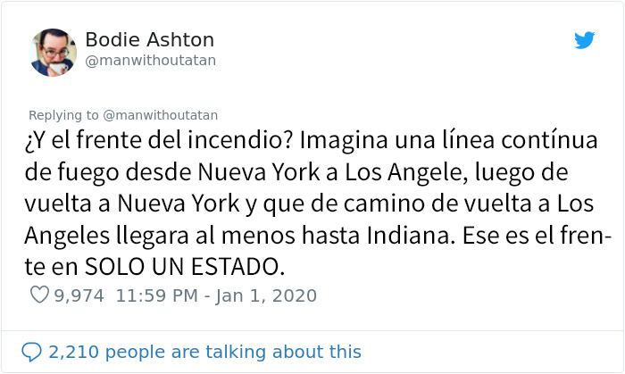 Este hombre publicó un hilo terrible revelando la devastación de los incendios de Australia