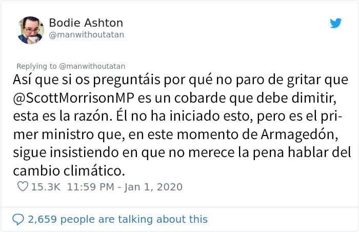 Este hombre publicó un hilo terrible revelando la devastación de los incendios de Australia