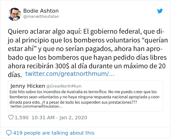 Este hombre publicó un hilo terrible revelando la devastación de los incendios de Australia