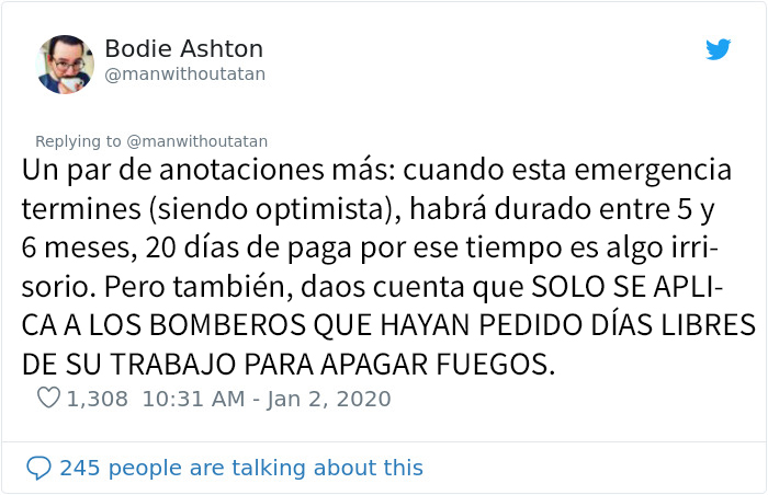 Este hombre publicó un hilo terrible revelando la devastación de los incendios de Australia