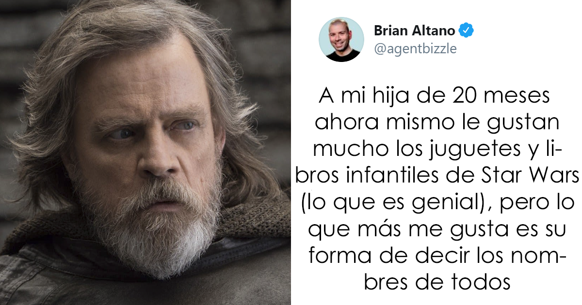 Este padre compartió cómo llama su hija de año y medio a los personajes de Star Wars, y a Mark Hamill le encanta