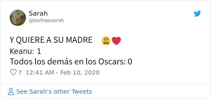 Keanu Reeves triunfa en la alfombra roja de los Oscars al llevarse a su madre como acompañante