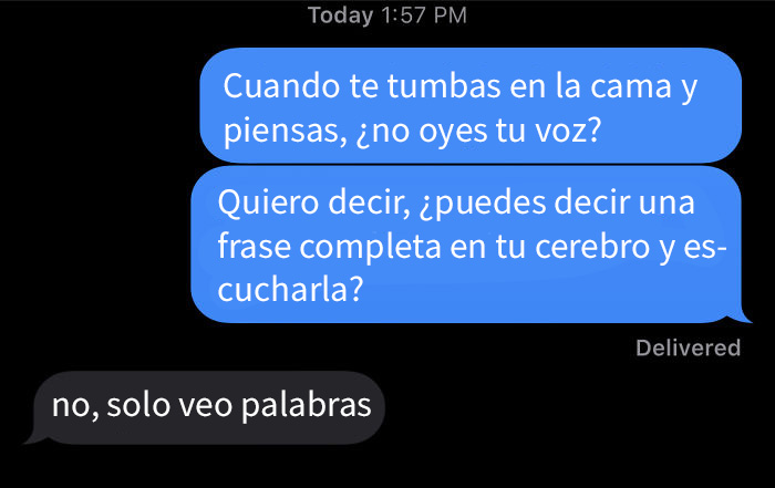 Este hombre descubrió que no todo el mundo tiene un monólogo interno, y le arruinó el día