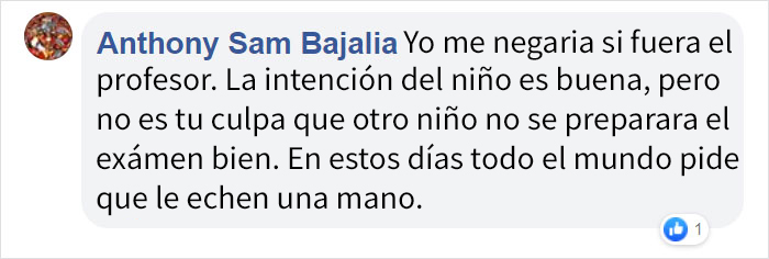 Este profesor quedó sorprendido cuando un estudiante sobresaliente pidió que le diera sus 5 puntos extra al compañero con peor nota del examen