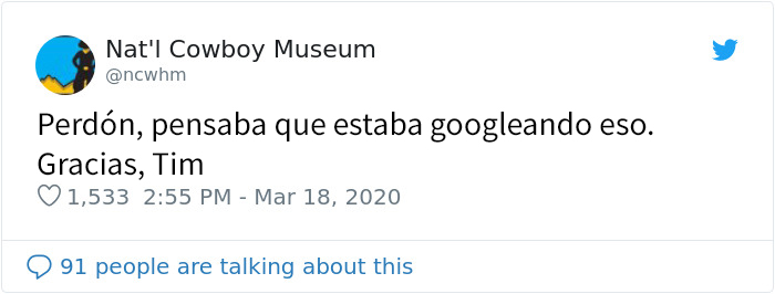 El museo del Cowboy pone a su jefe de seguridad a cargo de su cuenta de twitter, y lo que escribe es tan divertido como auténtico