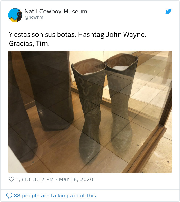 El museo del Cowboy pone a su jefe de seguridad a cargo de su cuenta de twitter, y lo que escribe es tan divertido como auténtico