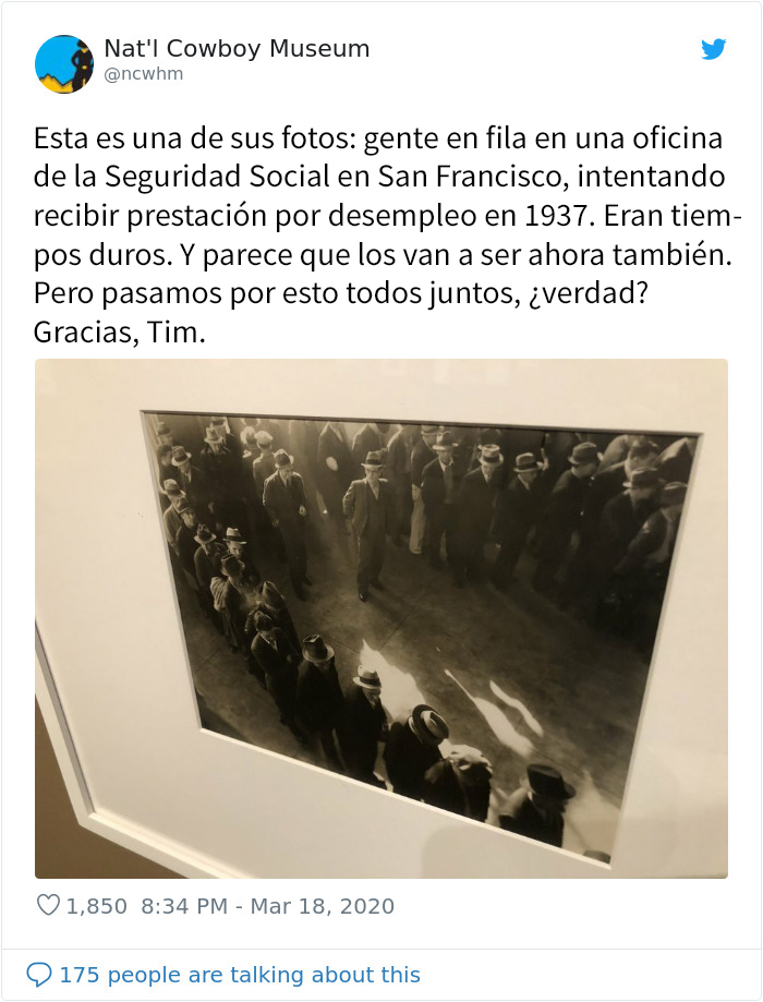 El museo del Cowboy pone a su jefe de seguridad a cargo de su cuenta de twitter, y lo que escribe es tan divertido como auténtico