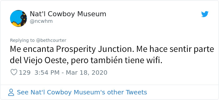 El museo del Cowboy pone a su jefe de seguridad a cargo de su cuenta de twitter, y lo que escribe es tan divertido como auténtico