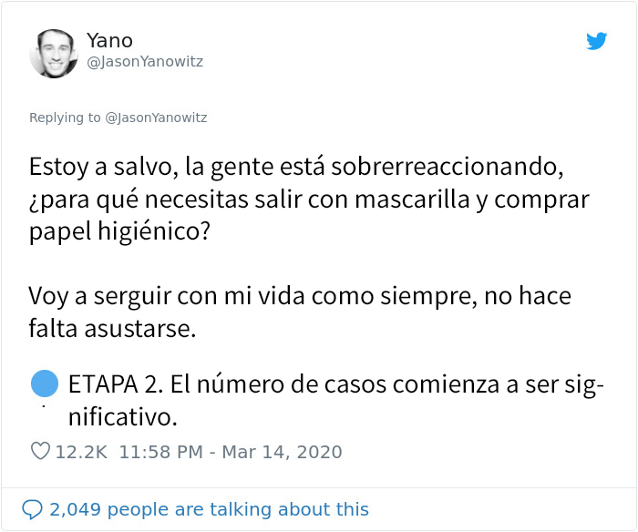 “Para el resto del mundo: No tenéis ni idea de lo que se avecina”: Este hombre hace una lista con las 6 etapas que ha pasado Italia