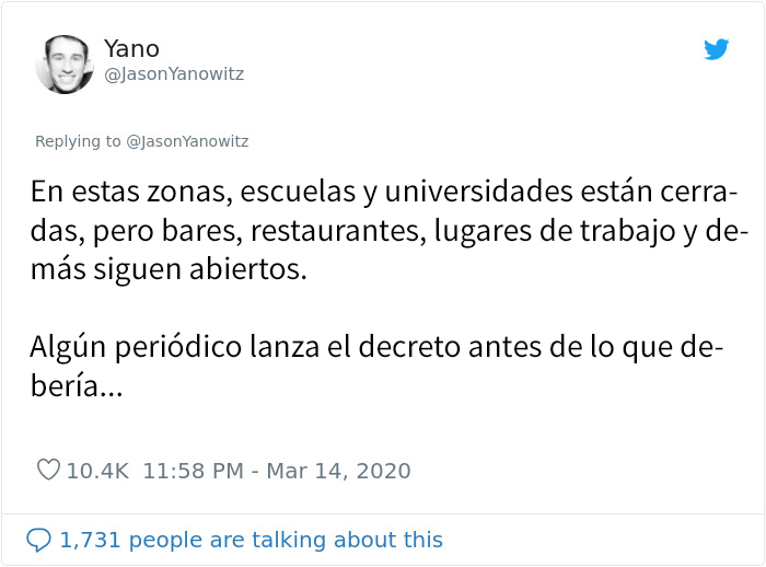 “Para el resto del mundo: No tenéis ni idea de lo que se avecina”: Este hombre hace una lista con las 6 etapas que ha pasado Italia