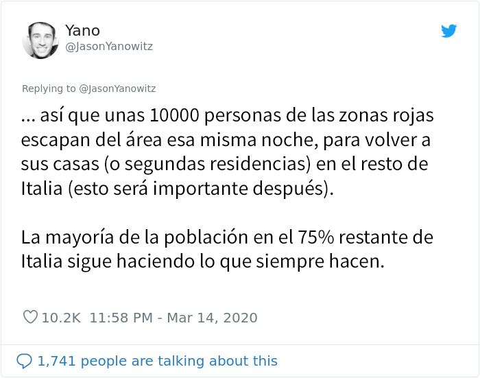 “Para el resto del mundo: No tenéis ni idea de lo que se avecina”: Este hombre hace una lista con las 6 etapas que ha pasado Italia