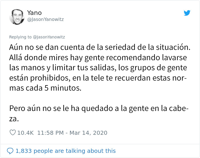 “Para el resto del mundo: No tenéis ni idea de lo que se avecina”: Este hombre hace una lista con las 6 etapas que ha pasado Italia