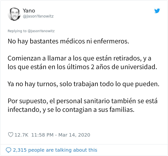 “Para el resto del mundo: No tenéis ni idea de lo que se avecina”: Este hombre hace una lista con las 6 etapas que ha pasado Italia