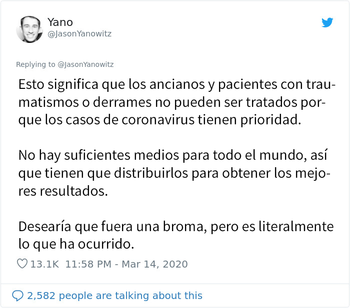 “Para el resto del mundo: No tenéis ni idea de lo que se avecina”: Este hombre hace una lista con las 6 etapas que ha pasado Italia