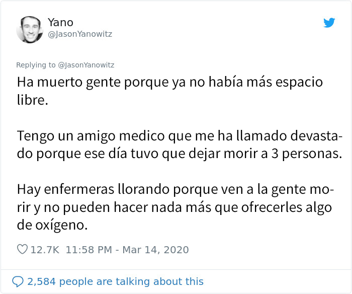 “Para el resto del mundo: No tenéis ni idea de lo que se avecina”: Este hombre hace una lista con las 6 etapas que ha pasado Italia