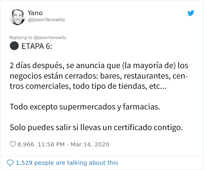 “Para el resto del mundo: No tenéis ni idea de lo que se avecina”: Este hombre hace una lista con las 6 etapas que ha pasado Italia