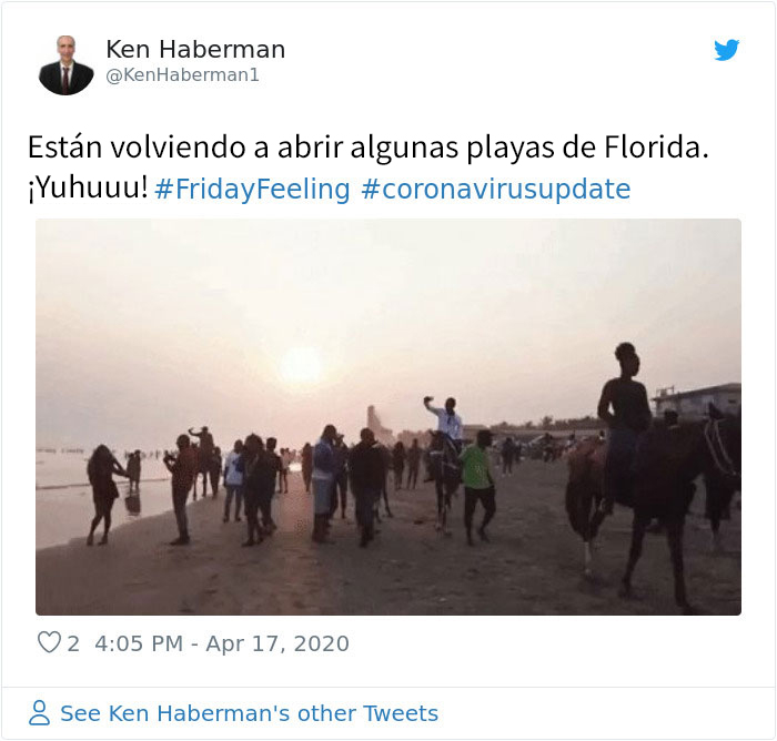 Este hombre viaja disfrazado de la Muerte por las playas de Florida que han sido abiertas de forma prematura