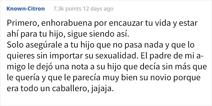 Este padre sabe que su hijo y su "amigo" son pareja en secreto, y pide consejo para decirle que no hay problema