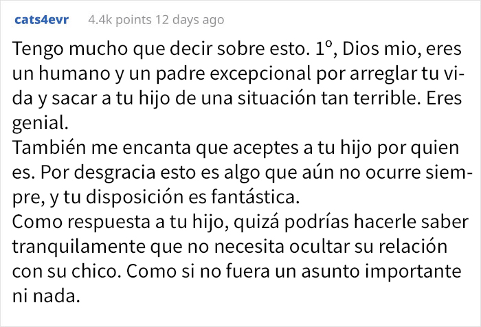 Este padre sabe que su hijo y su "amigo" son pareja en secreto, y pide consejo para decirle que no hay problema