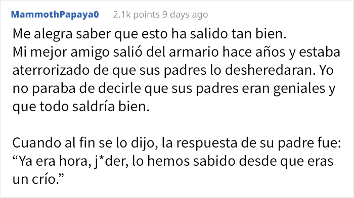 Este padre sabe que su hijo y su "amigo" son pareja en secreto, y pide consejo para decirle que no hay problema